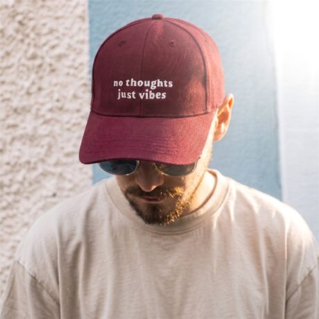 Baseball cap no thoughts just vibes Just Because Why 2