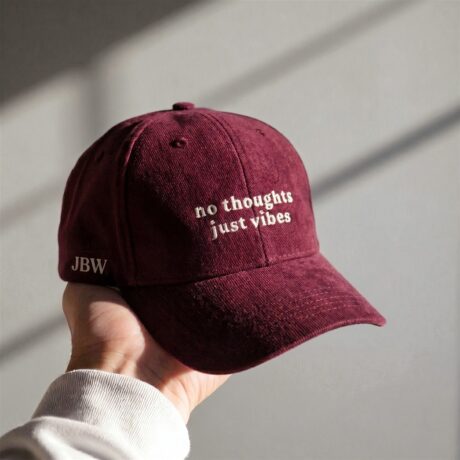 Baseball cap no thoughts just vibes Just Because Why 5a