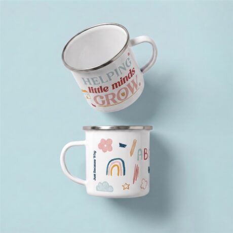 Enamel Cup Helping Little Minds Grow
