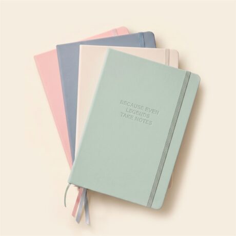 notebook a5 because even legends take notes green Just Because Why