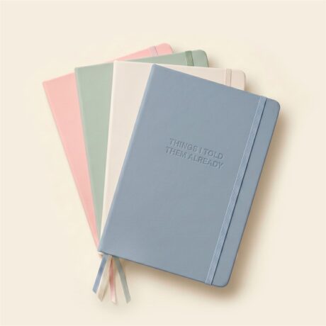 notebook a5 things i told them already blue Just Because Why